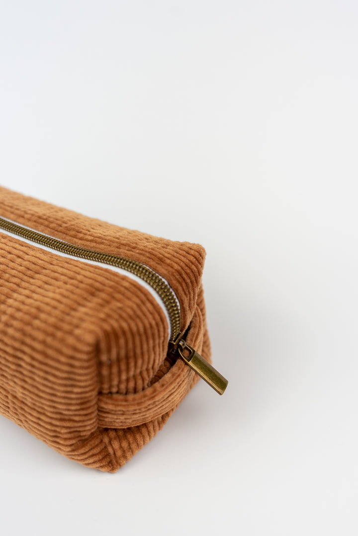Medium Brown Corduroy Boxy Bag