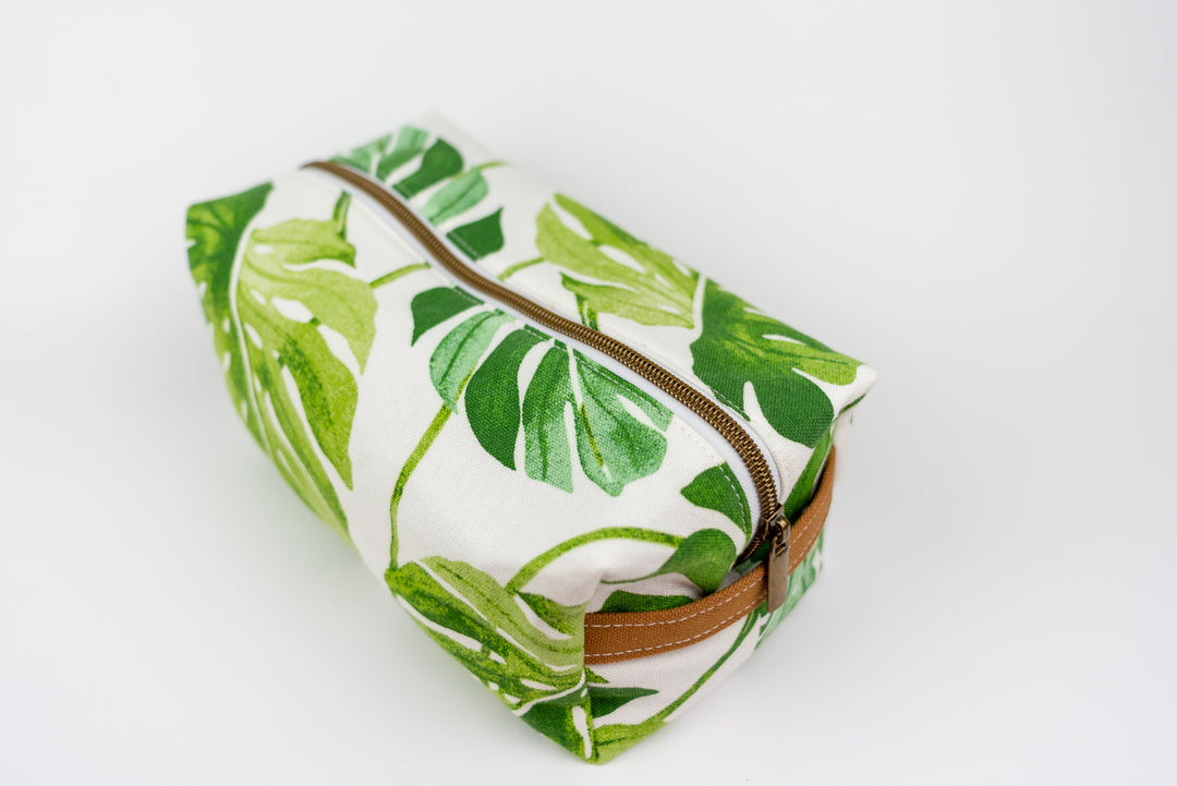 Large Palm Leaf Boxy Bag