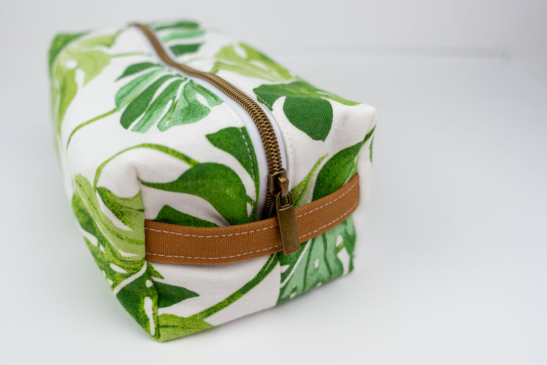 Large Palm Leaf Boxy Bag