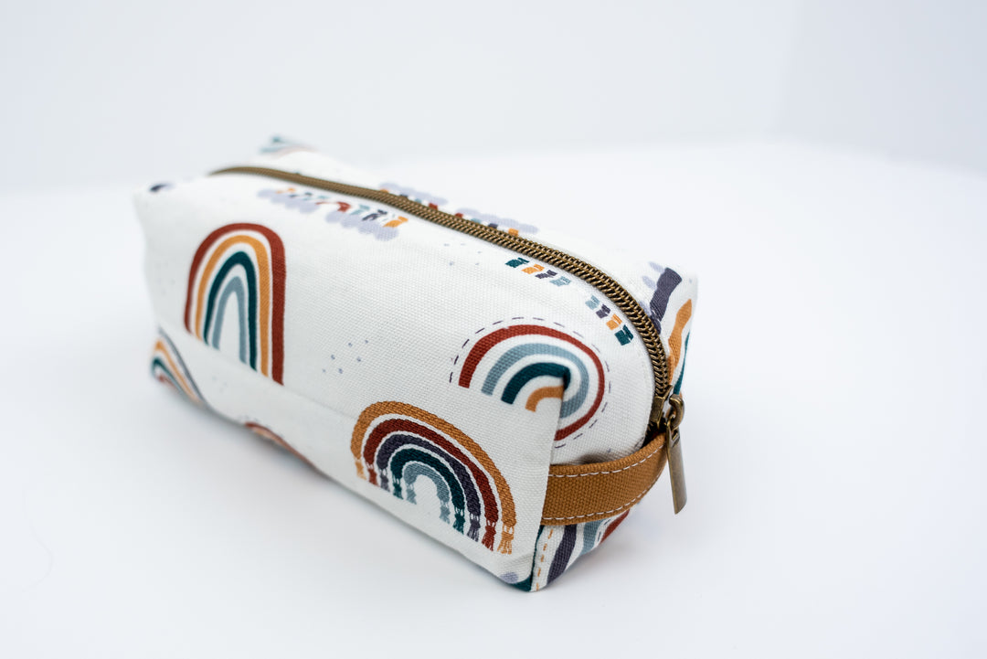 Medium Rainbow Canvas Boxy Bag