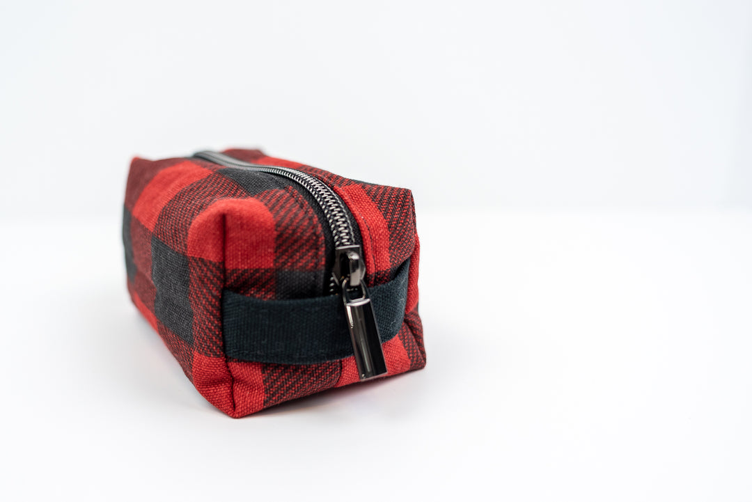 Small Red Buffalo Check Boxy Bag