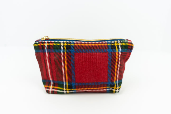 Small Wedge Bag -Red Tartan Plaid