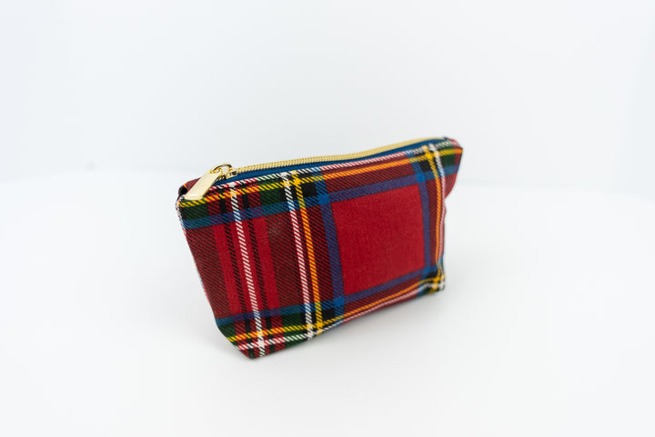 Small Wedge Bag -Red Tartan Plaid