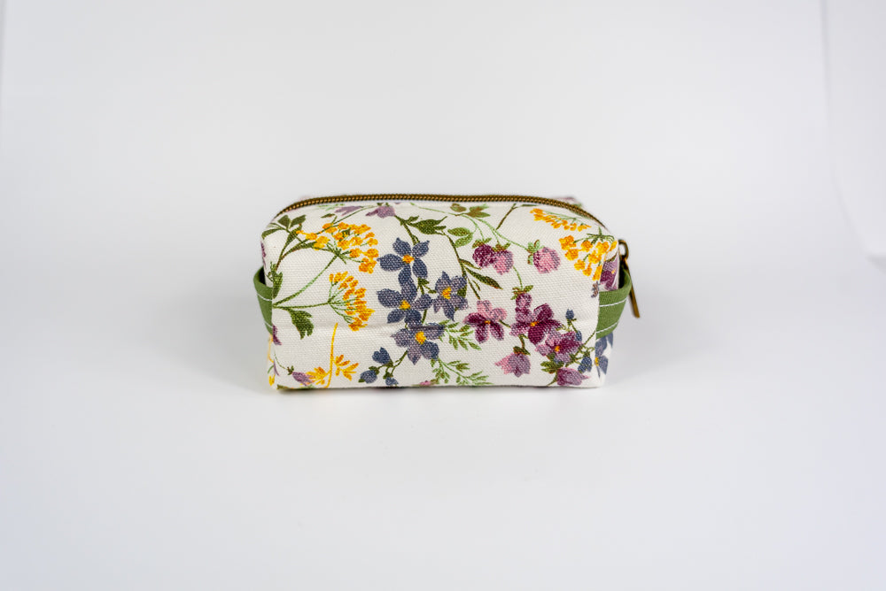 Small Watercolor Floral Boxy Bag