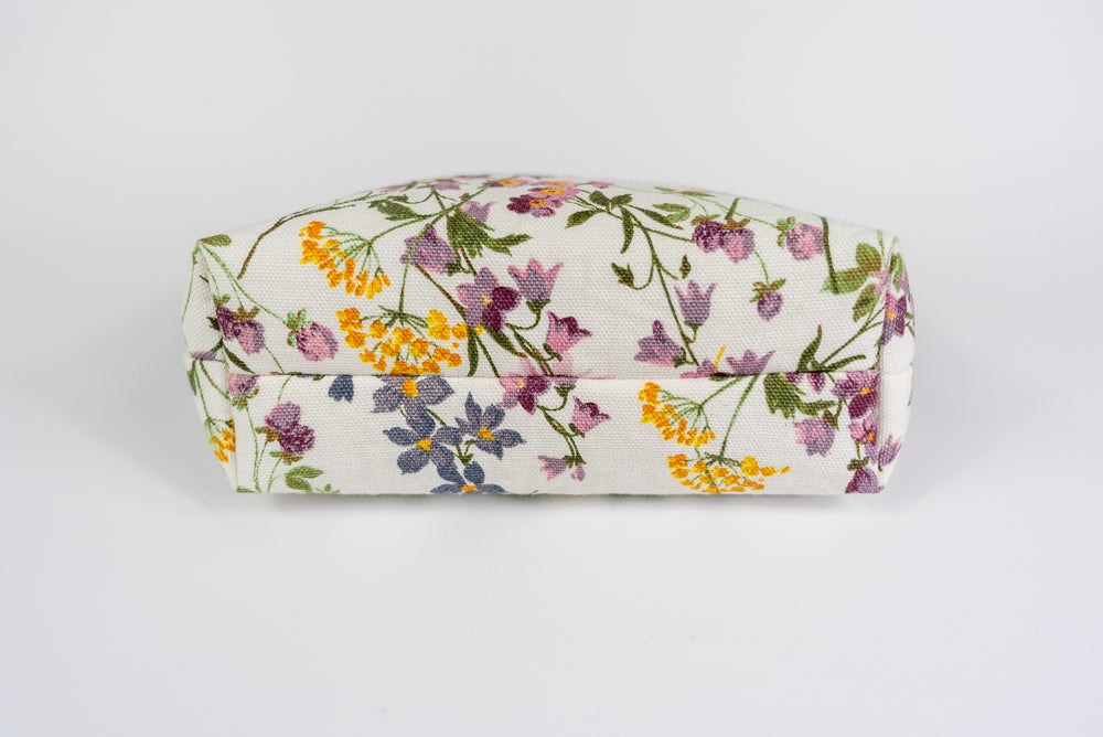 Small Watercolor Floral Wedge Bag