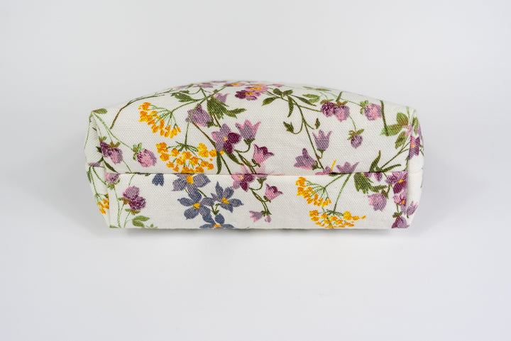 Small Watercolor Floral Wedge Bag
