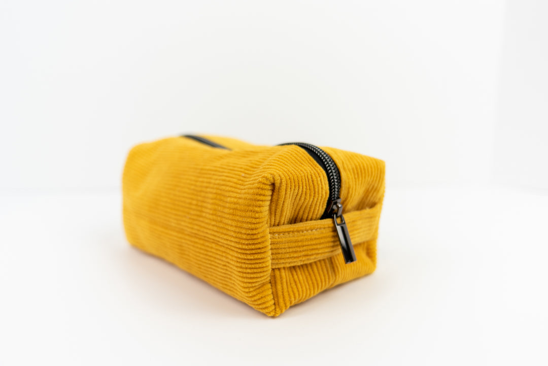 Medium Yellow Corduroy Boxy Bag
