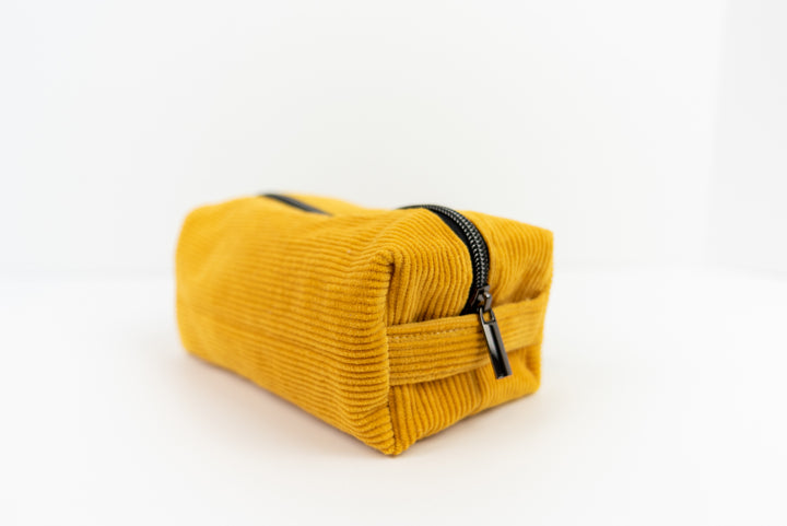 Medium Yellow Corduroy Boxy Bag