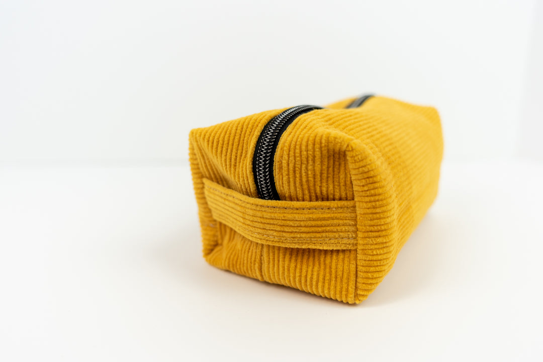 Medium Yellow Corduroy Boxy Bag