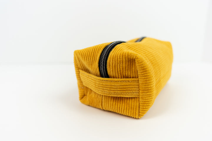 Medium Yellow Corduroy Boxy Bag