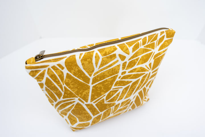 Large Wedge Bag - Yellow Leaves